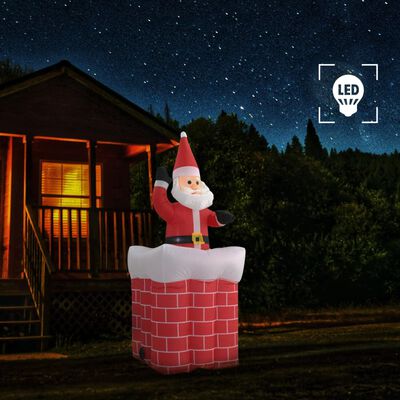 vidaXL Weihnachtsmann im Kamin Automatische Bewegung LED IP44 180 cm