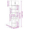 vidaXL Hochschrank Wei&szlig; 70x42,5x225 cm Holzwerkstoff