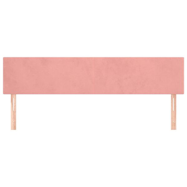 vidaXL Kopfteile Rosa 180x5x78/88 cm Samt
