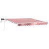 vidaXL Ausziehbare Markise Rot und Wei&szlig; 350 x 250 cm