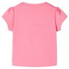 Kinder-T-Shirt Helles Neonrosa 116
