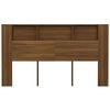 vidaXL Kopfteil mit Ablagen Braun Eichen-Optik 180x18,5x104,5 cm