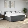 vidaXL Boxspringbett mit Matratze Dunkelgrau 180x200 cm Stoff