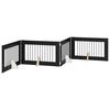 vidaXL Klappbares Hundetor mit St&auml;ndern 4 stk. Schwarz Eichen-Optik