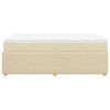 vidaXL Boxspringbett mit Matratze Creme 120x190 cm Stoff