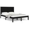 vidaXL Massivholzbett Schwarz Kiefer 140x190 cm