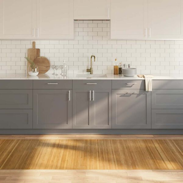 vidaXL Teppich Rechteckig Natur 100x300 cm Bambus