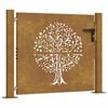 vidaXL Gartentor 100x100 cm Cortenstahl Baumdesign