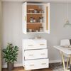 vidaXL Highboard Wei&szlig; Holzwerkstoff