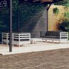 vidaXL 7-tlg. Garten-Lounge-Set mit Anthrazit Kissen Kiefernholz