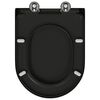 vidaXL Schnellverschluss-WC-Sitz Schwarz 46,2 x 36 x 4,3 cm Duroplast