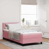 vidaXL Boxspringbett mit Matratze mit Kopfteil Rosa 90 x 200 cm Samt