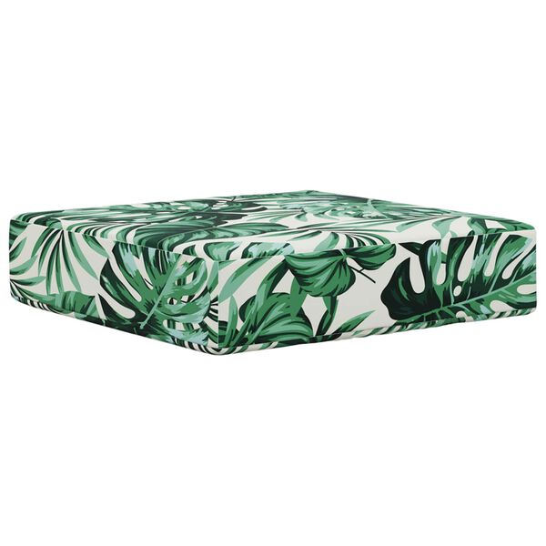 vidaXL Sitzkissen f&uuml;r Outdoor Blattmuster 40 x 40 x 8 cm