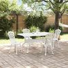 vidaXL Garten Essgruppe 5 pcs Wei&szlig; Aluminium
