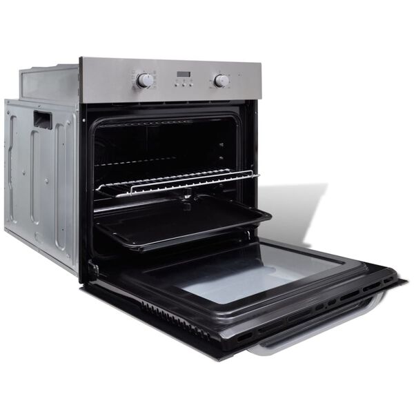 vidaXL Elektro-Einbaubackofen Edelstahl 8 Funktionen Klasse A