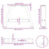 vidaXL Couchtischbeine A-Form 2 Stk. Anthrazit 40x(30-31) cm Stahl