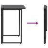 vidaXL Gartentisch Klappbar Schwarz 90x51x75 cm Poly Rattan
