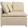 vidaXL Modulares Sofa Eckmodul mit Kissen Creme 100 cm