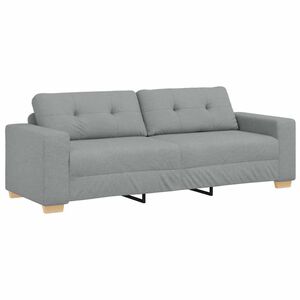 vidaXL 3-Sitzer-Sofa Hellgrau 180 cm Stoff