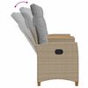 vidaXL Liegebank mit Tisch Beige und Hellgrau 126 x 65 x 112 cm