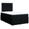 vidaXL Boxspringbett mit Matratze Schwarz 120x190 cm Stoff