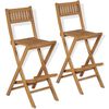 vidaXL 3-tlg. Bistro-Set mit Klappstühlen Massivholz Teak
