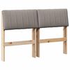 vidaXL Gepolstertes Kopfteil Taupe 120 cm Massives Kiefernholz