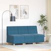 vidaXL Modulares Armfreies Sofa 3 pcs Blau 55 x 74 x 82 cm Samt