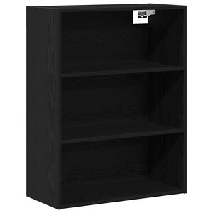 vidaXL H&auml;ngender Wandschrank Schwarz Eichen-Optik 69,5 x 32,5 x 90 cm