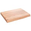 vidaXL Waschtischplatte Hellbraun 40x30x(2-4) cm Massivholz Behandelt