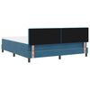 vidaXL Boxspringbett mit Matratze Dunkelblau 180 x 200 cm Samt