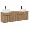vidaXL Badezimmerschrank-Set 3 Stk. Artisan-Eiche 49 x 44,5 x 65 cm