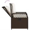 vidaXL 7-tlg. Garten-Essgruppe mit Kissen Braun Poly Rattan