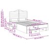 vidaXL Bettrahmen Graues Sonoma 120 x 200 cm Holzwerkstoff