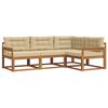 vidaXL Outdoor-Sofagarnitur 4 stk. Natur und Beige