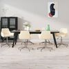 vidaXL Esszimmerst&uuml;hle 6 Stk. Drehbar Creme Samt