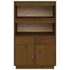 vidaXL Highboard Honigbraun 67x40x108,5 cm Massivholz Kiefer