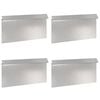 vidaXL Schneckenzaun 4 pcs 50 x 3,5 x 25 cm Edelstahl Silber