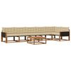 vidaXL Outdoor-Sofagarnitur mit Kissen 7 pcs Natur und Beige