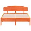 vidaXL Massivholzbett ohne Matratze Wachsbraun 120x190 cm Kiefernholz