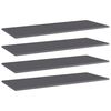 vidaXL B&uuml;cherregal-Bretter 4 Stk. Hochglanz-Grau 100x40x1,5 cm