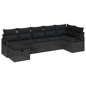 vidaXL Sofa Set mit Kissen 5 pcs Poly-Rattan