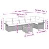 vidaXL Gartensofa-set mit Speicher 7 pcs Beige und Creme Poly-Rattan