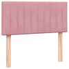 vidaXL Boxspringbett mit Matratze Rosa 90x210 cm Samt