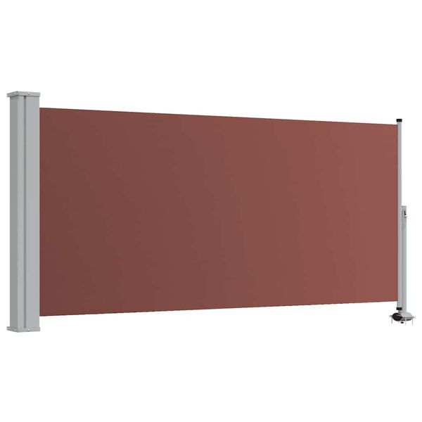 vidaXL Ausziehbare Seitenmarkise 120x300 cm Braun