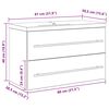 vidaXL Waschbeckenschrank Wandmontiert 2 pcs Altholz 80 x 38,5 x 48 cm