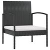 vidaXL 16-tlg. Garten-Lounge-Set mit Auflagen Poly Rattan Schwarz