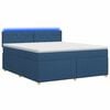 vidaXL Boxspringbett mit Matratze mit Kopfteil Blau 140 x 190 cm Stoff