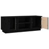 vidaXL TV-Schrank Schwarz 110x35x40,5 cm Massivholz Kiefer