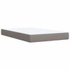 vidaXL Boxspringbett mit Matratze Taupe 100x200 cm Stoff